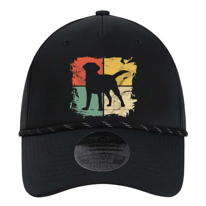 Square Retro Labrador Owner Gift Golden Black Lab Dad Mom Performance The Dyno Cap