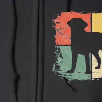 Square Retro Labrador Owner Gift Golden Black Lab Dad Mom Full Zip Hoodie