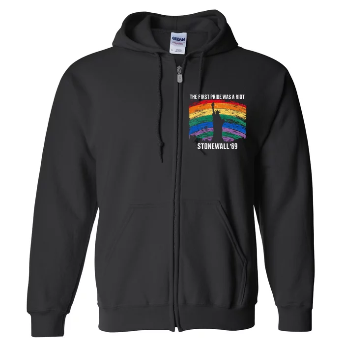 Stonewall Riot Lgbt History Pride Was A Riot Gay Full Zip Hoodie