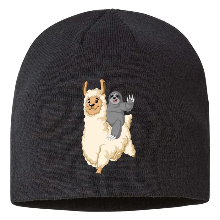 Sloth Riding Llama 8 1/2in Sustainable Knit Beanie