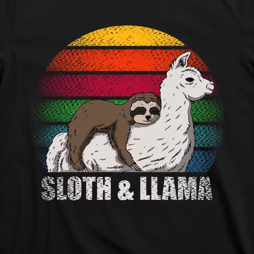 Sloth Riding LLAMA T-Shirt