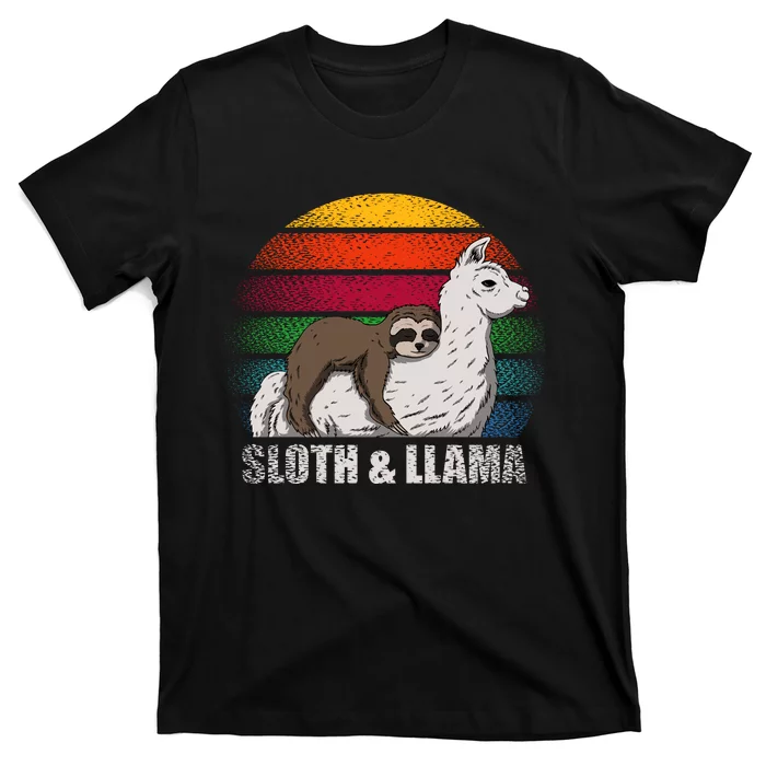 Sloth Riding LLAMA T-Shirt