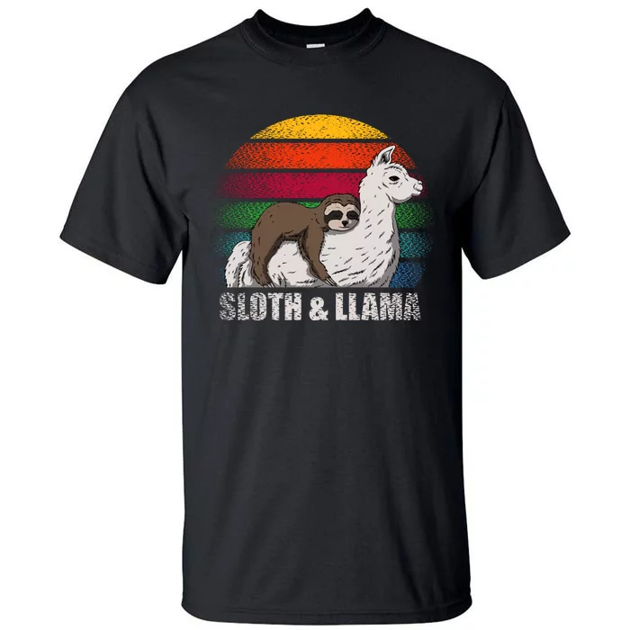 Sloth Riding LLAMA Tall T-Shirt