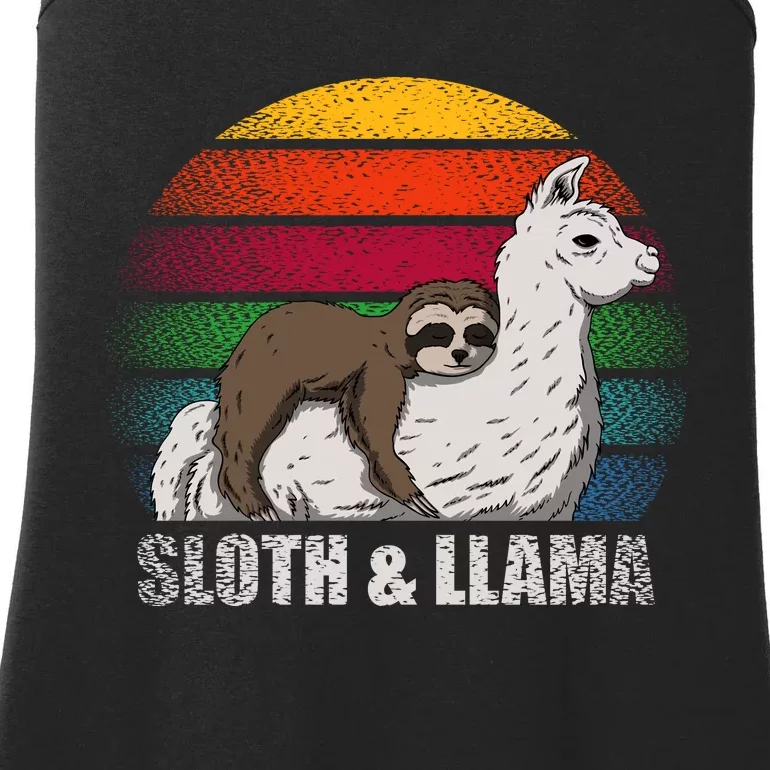 Sloth Riding LLAMA Ladies Essential Tank