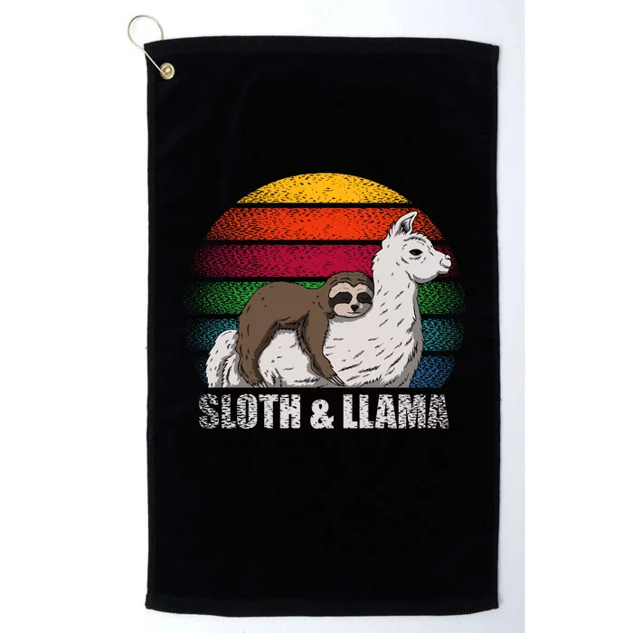 Sloth Riding LLAMA Platinum Collection Golf Towel