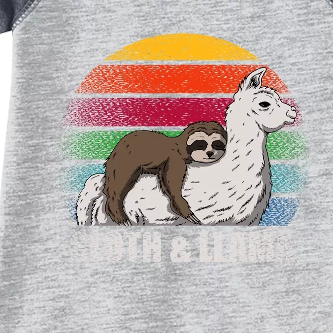 Sloth Riding LLAMA Infant Baby Jersey Bodysuit