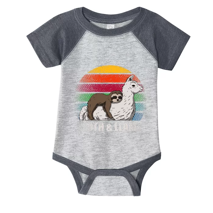 Sloth Riding LLAMA Infant Baby Jersey Bodysuit