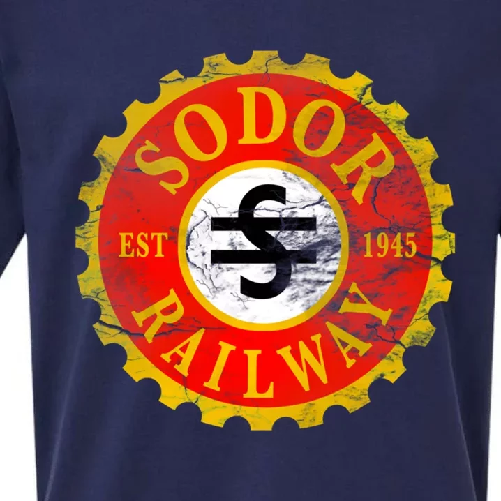 Sodor Railway Logo Distressed Sueded Cloud Jersey T-Shirt