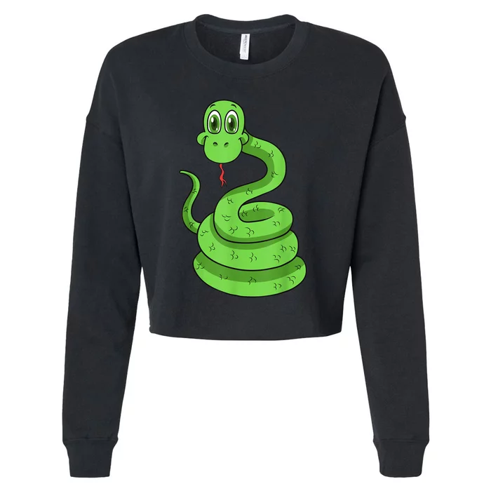 Snake Reptile Lovers Herpetologist Ophiologist Ophiology Cropped Pullover Crew