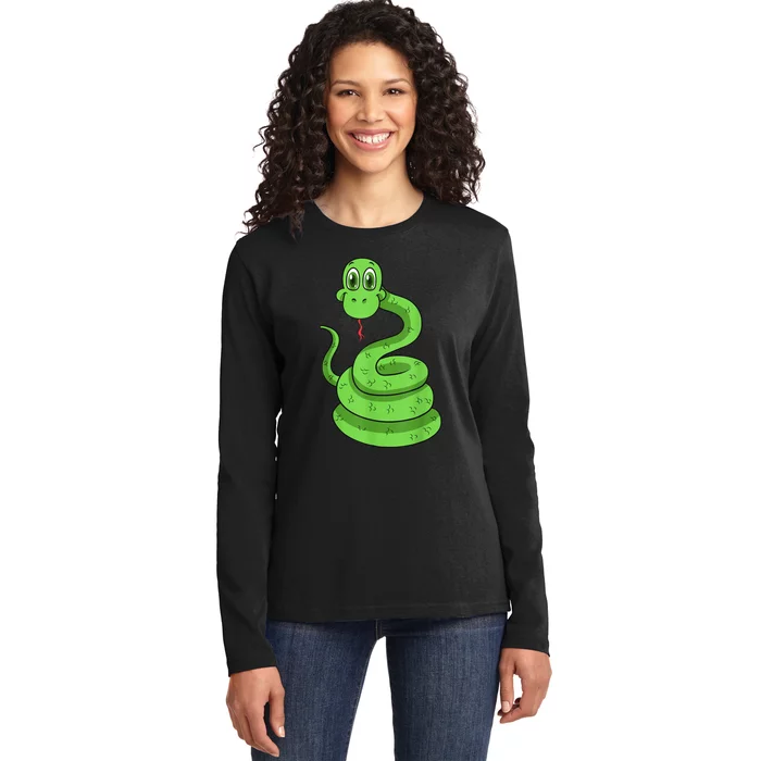 Snake Reptile Lovers Herpetologist Ophiologist Ophiology Ladies Long Sleeve Shirt