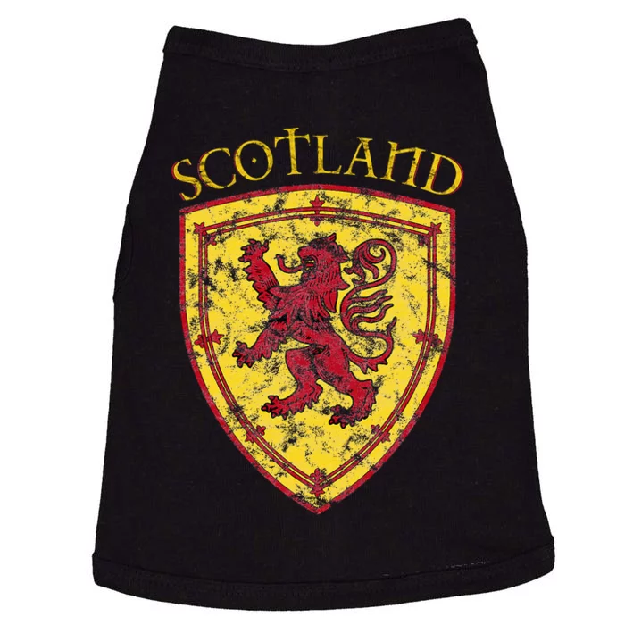 Scottish Rampant Lion Scotland Coat Of Arms Banner Doggie Tank