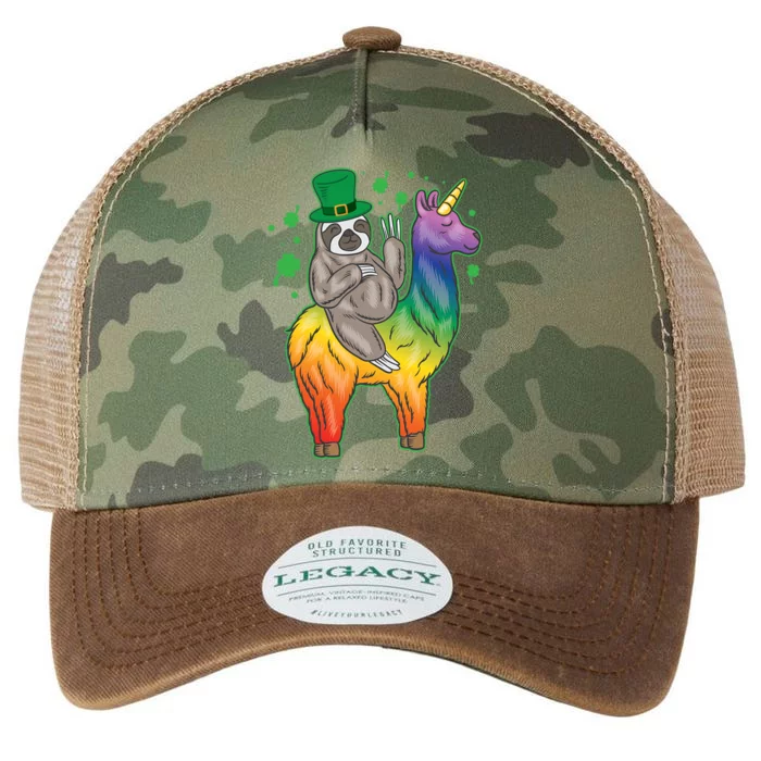 Sloth Rainbow Leprechaun Legacy Tie Dye Trucker Hat