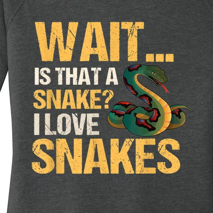 Snake Reptile Lovers Herpetologist Ophidiophilia Women's Perfect Tri Tunic Long Sleeve Shirt