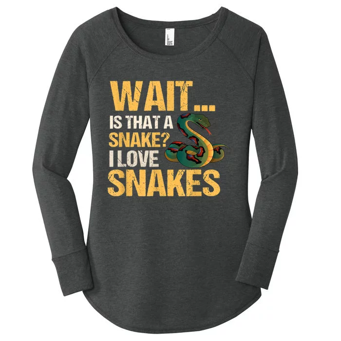 Snake Reptile Lovers Herpetologist Ophidiophilia Women's Perfect Tri Tunic Long Sleeve Shirt