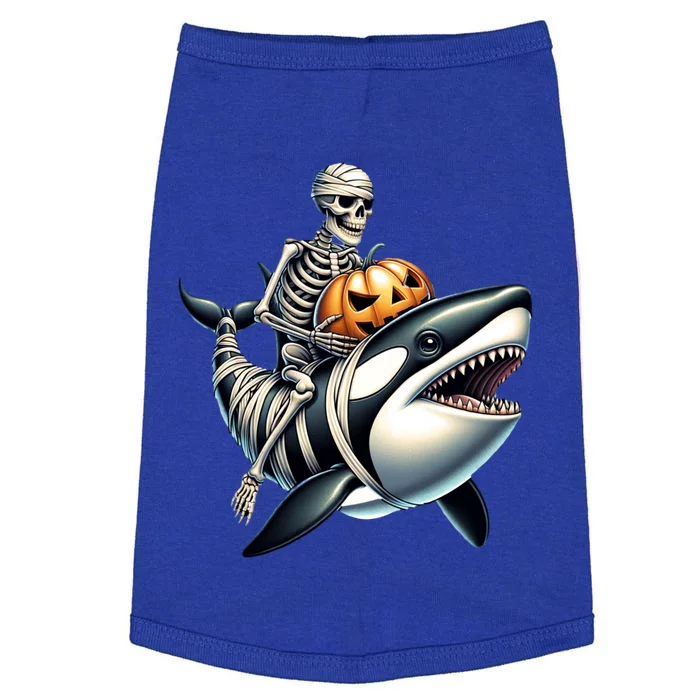 Skeleton Riding Mummy Orca Halloween Whale Great Gift Doggie Tank