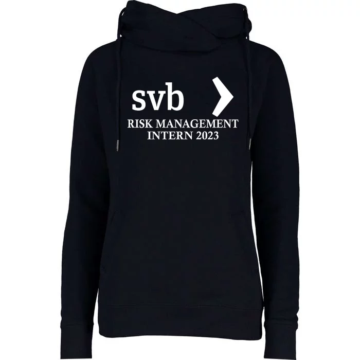 SVB Risk Management Intern Department Dept Team 2023 Womens Funnel Neck Pullover Hood