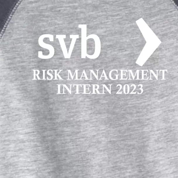 SVB Risk Management Intern Department Dept Team 2023 Toddler Fine Jersey T-Shirt