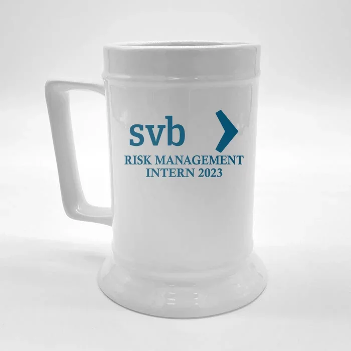 SVB Risk Management Intern Department Dept Team 2023 Front & Back Beer Stein