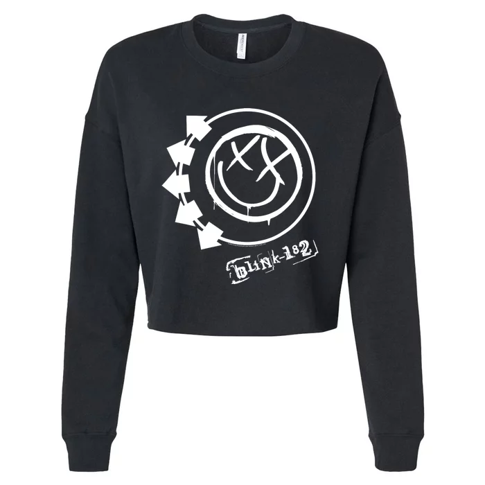 Smile Rock Music By Rock Off Cropped Pullover Crew