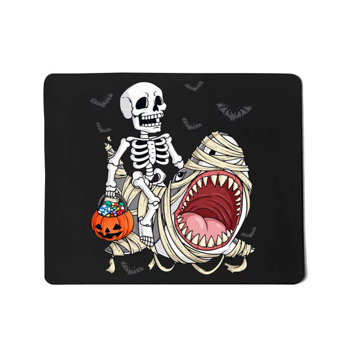 Skeleton Riding Mummy Shark Mousepad