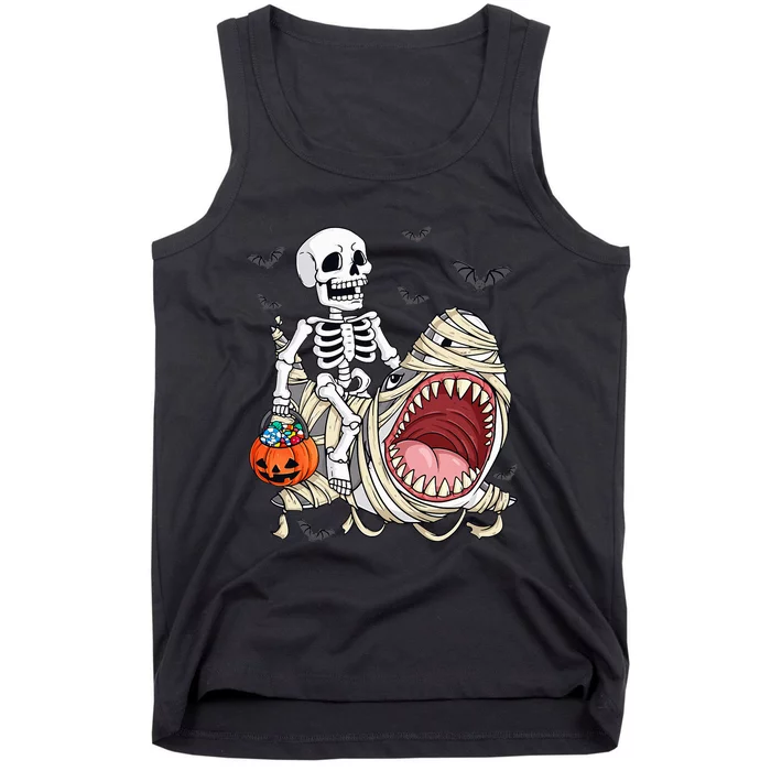 Skeleton Riding Mummy Shark Tank Top