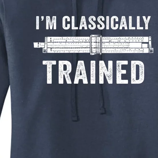 Slide Rule Mechanical Analog IM Classically Trained Gift Women's Pullover Hoodie