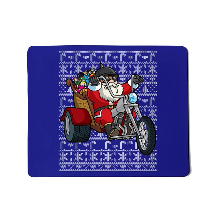 Santa Riding Motorcycle Ugly Christmas Biker Motorcycles Cool Gift Mousepad