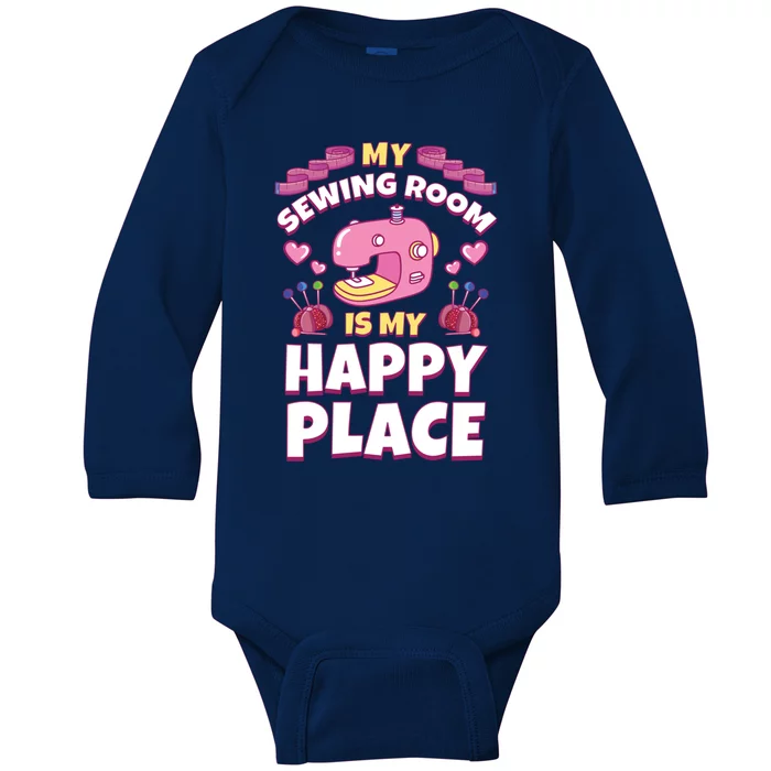 Sewing Room Machine Funny Sew Quilting Seamstress Sewer Gift Baby Long Sleeve Bodysuit