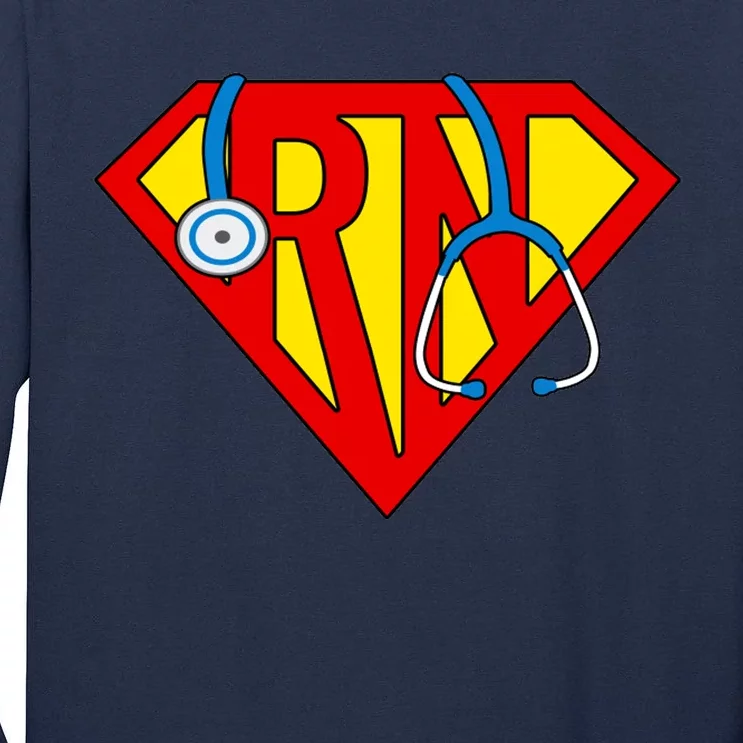 Super RN Nurse Register Nurse Halloween Costume Tall Long Sleeve T-Shirt