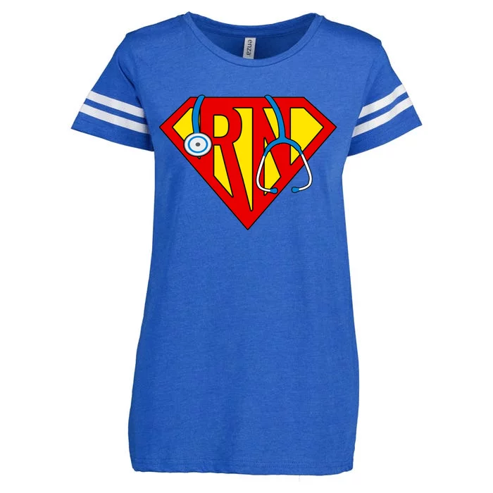 Super RN Nurse Register Nurse Halloween Costume Enza Ladies Jersey Football T-Shirt