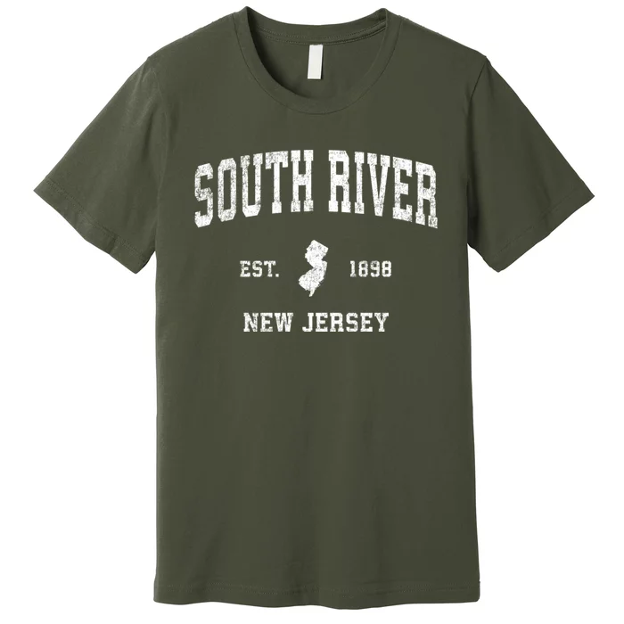 South River New Jersey Nj Vintage Athletic Sports Premium T-Shirt