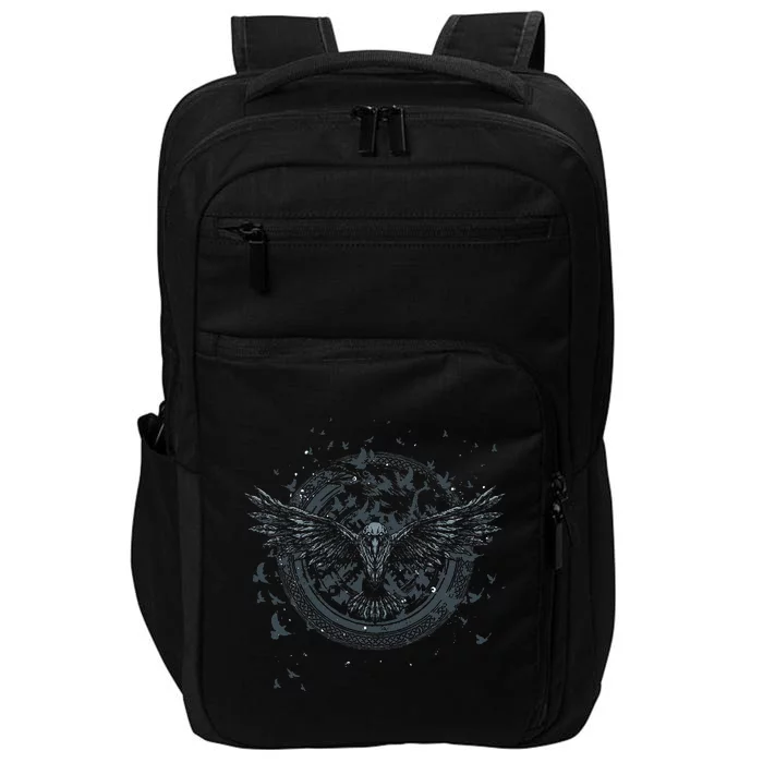 Scandinavian Raven Nordic Mythology Valhalla Odin Viking Impact Tech Backpack