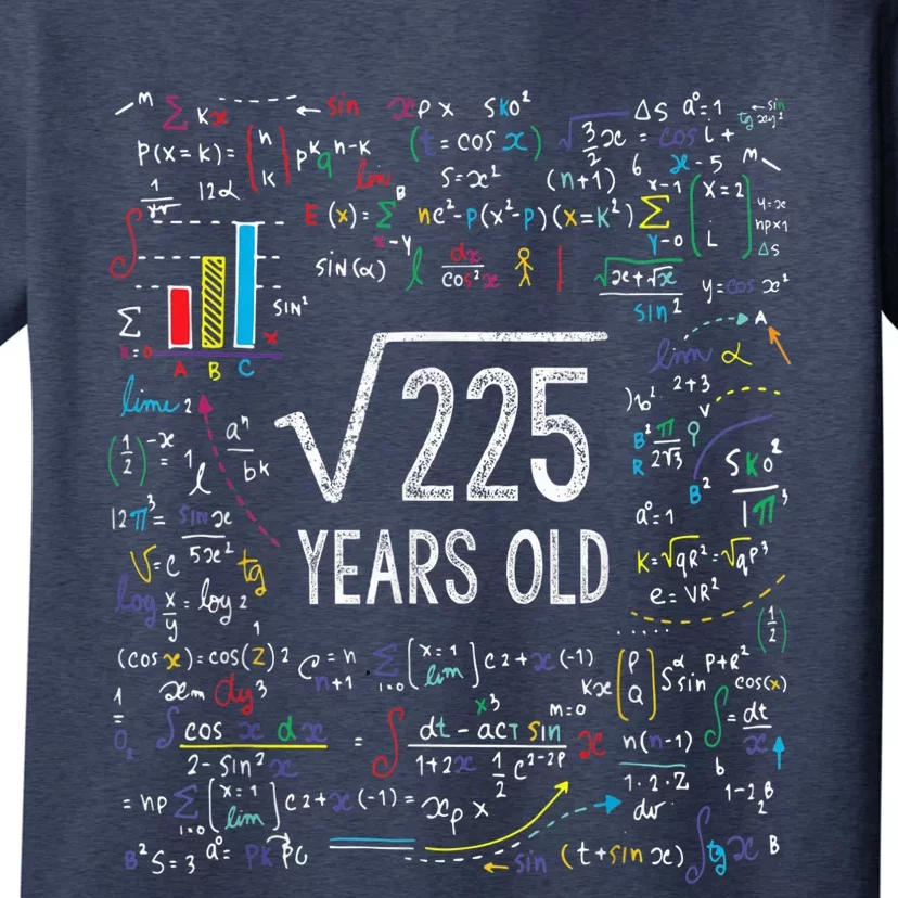 Square Root Of 225 15th Birthday 15 Year Old Gifts Math Bday T-Shirt