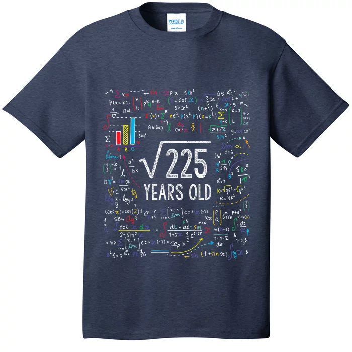 Square Root Of 225 15th Birthday 15 Year Old Gifts Math Bday T-Shirt