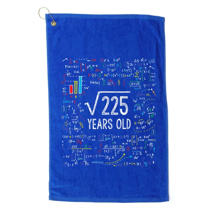 Square Root Of 225 15th Birthday 15 Year Old Gifts Math Bday Platinum Collection Golf Towel