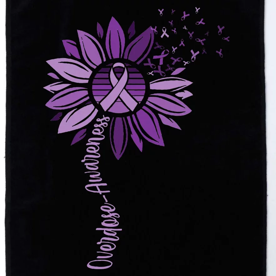 Sunflower Ribbons Overdose Awareness Platinum Collection Golf Towel