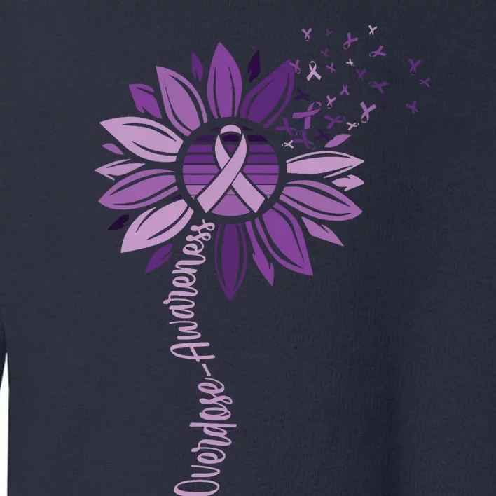 Sunflower Ribbons Overdose Awareness Toddler Sweatshirt