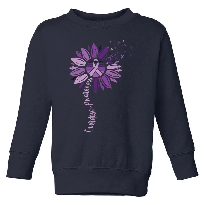 Sunflower Ribbons Overdose Awareness Toddler Sweatshirt