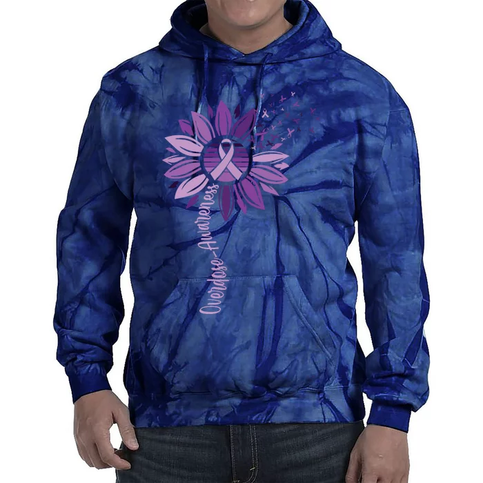 Sunflower Ribbons Overdose Awareness Tie Dye Hoodie