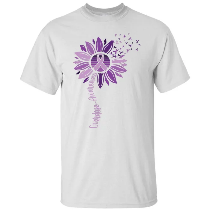 Sunflower Ribbons Overdose Awareness Tall T-Shirt