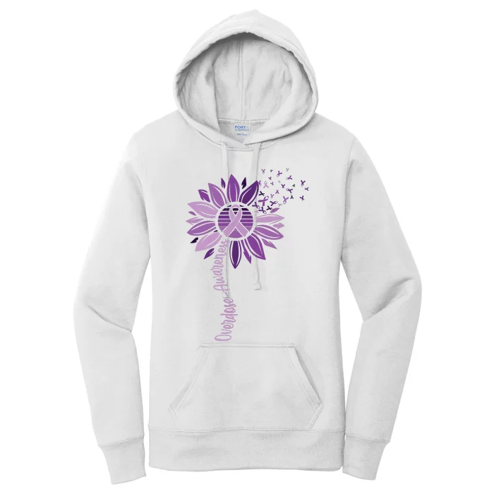 Sunflower Ribbons Overdose Awareness Women's Pullover Hoodie