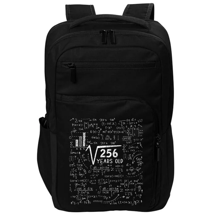 Square Root Of 256 16th Birthday 16 Year Old Gifts Math Bday Impact Tech Backpack