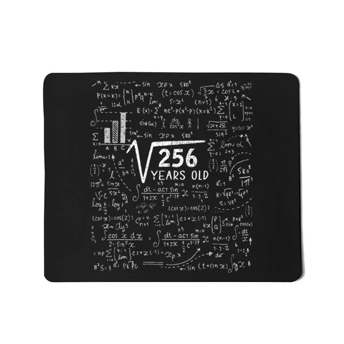 Square Root Of 256 16th Birthday 16 Year Old Gifts Math Bday Mousepad