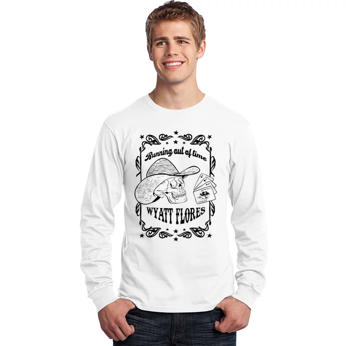 Skull Running Out Of Time Wyatt Flores Long Sleeve Shirt