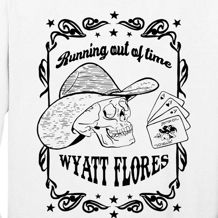 Skull Running Out Of Time Wyatt Flores Long Sleeve Shirt