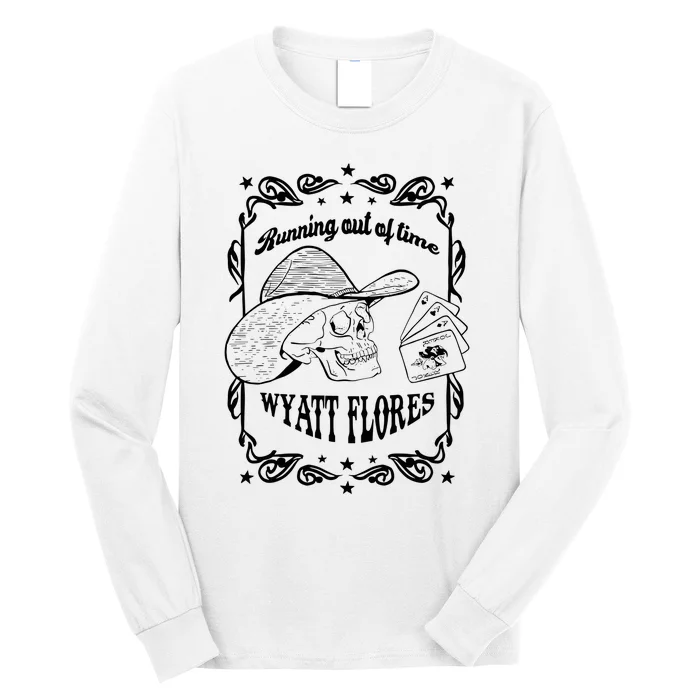 Skull Running Out Of Time Wyatt Flores Long Sleeve Shirt