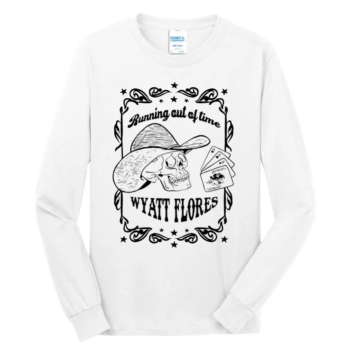 Skull Running Out Of Time Wyatt Flores Tall Long Sleeve T-Shirt