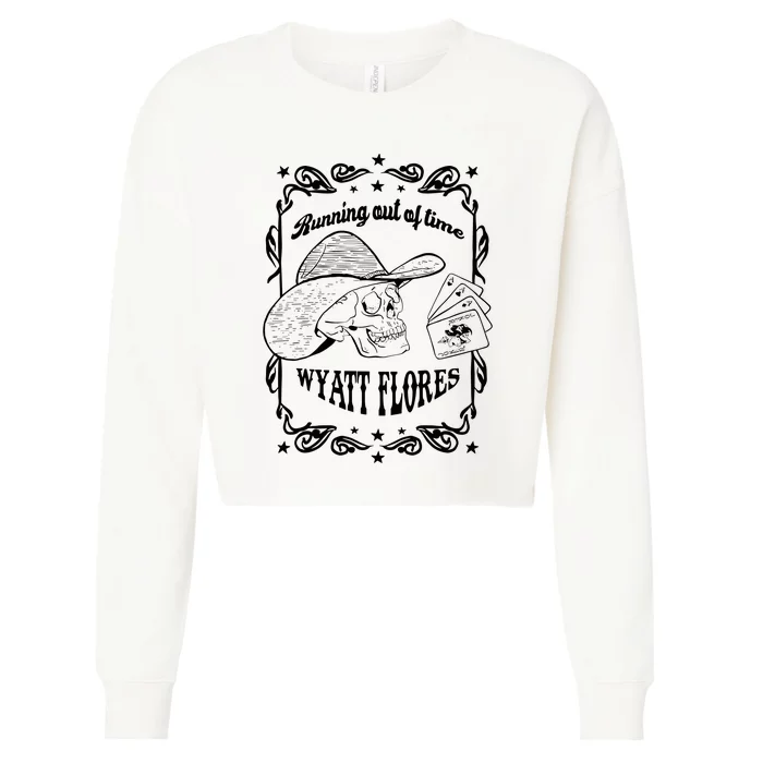 Skull Running Out Of Time Wyatt Flores Cropped Pullover Crew