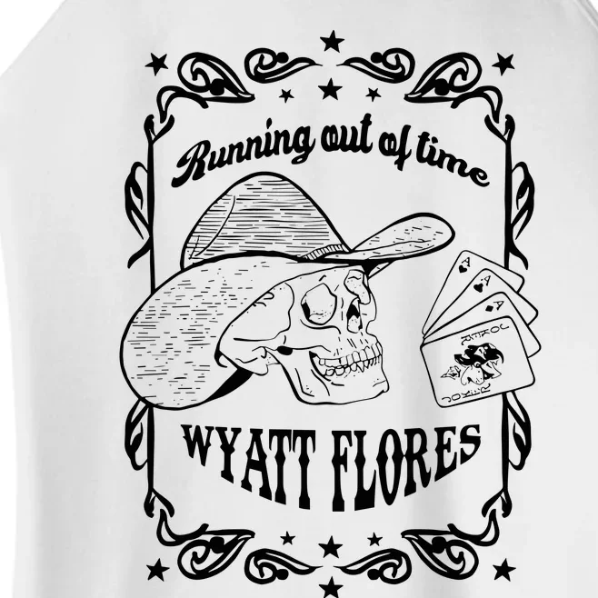 Skull Running Out Of Time Wyatt Flores Women’s Perfect Tri Rocker Tank