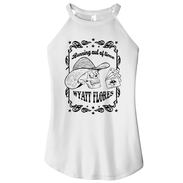 Skull Running Out Of Time Wyatt Flores Women’s Perfect Tri Rocker Tank